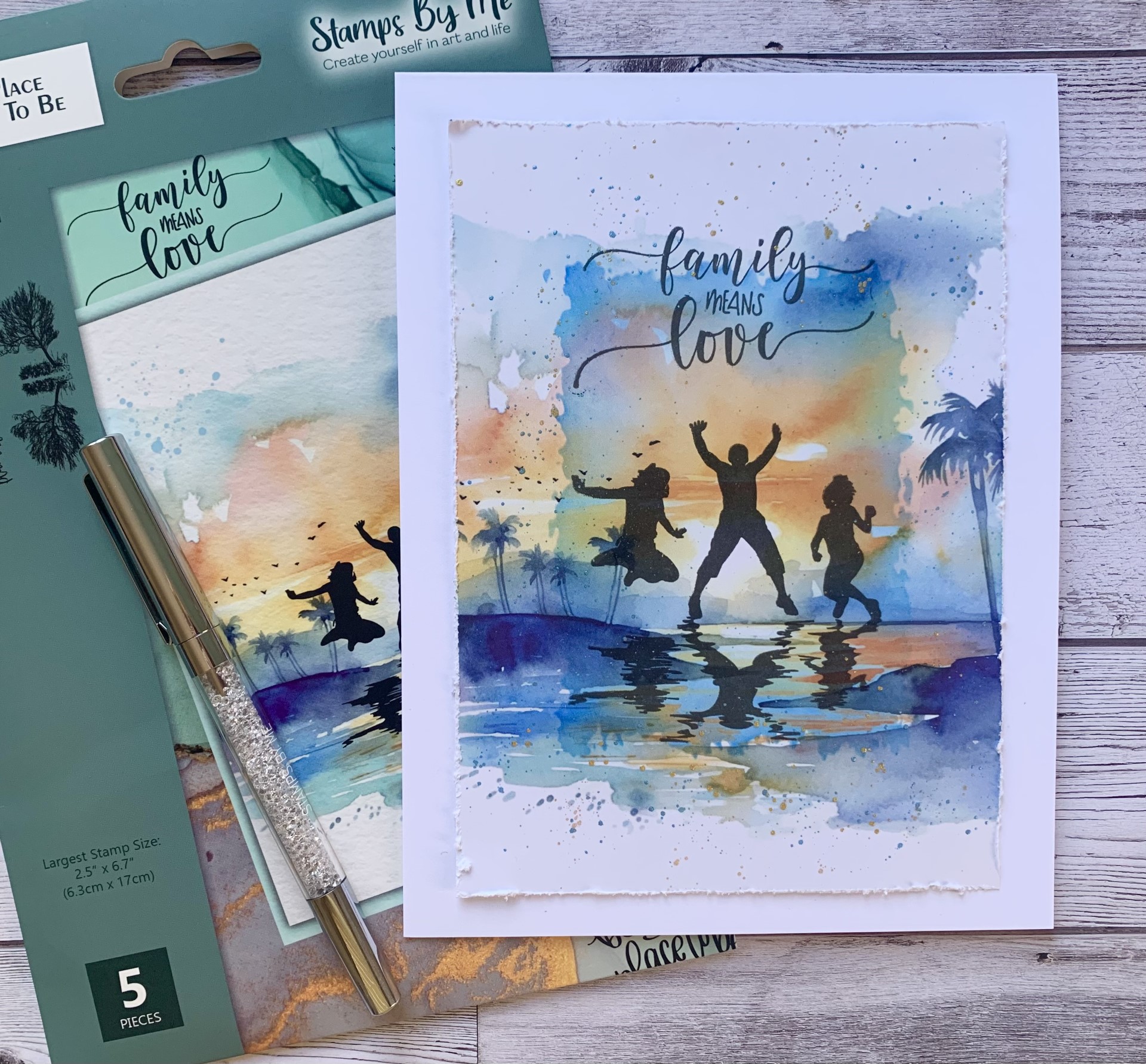 Family Means Love (card created by Elaine)
