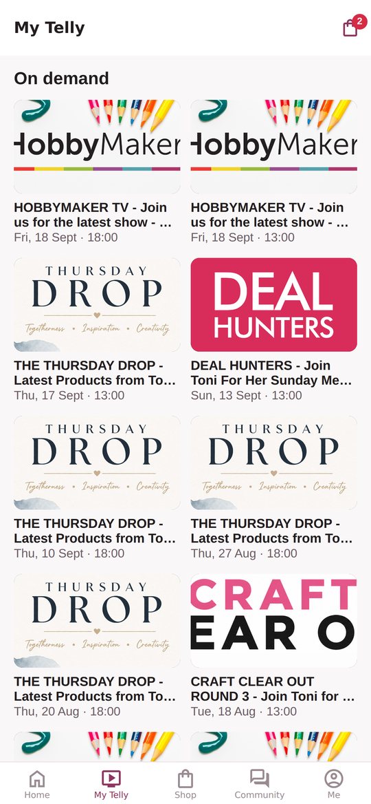 Watching shows in My Telly in the Stamps By Me app