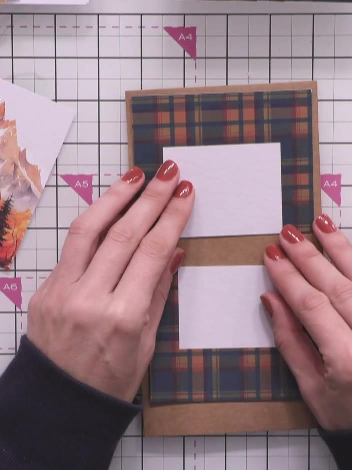 Step 5: Ink the white edges of your card panels with black ink using an ink pad to neaten the appearance and create a 