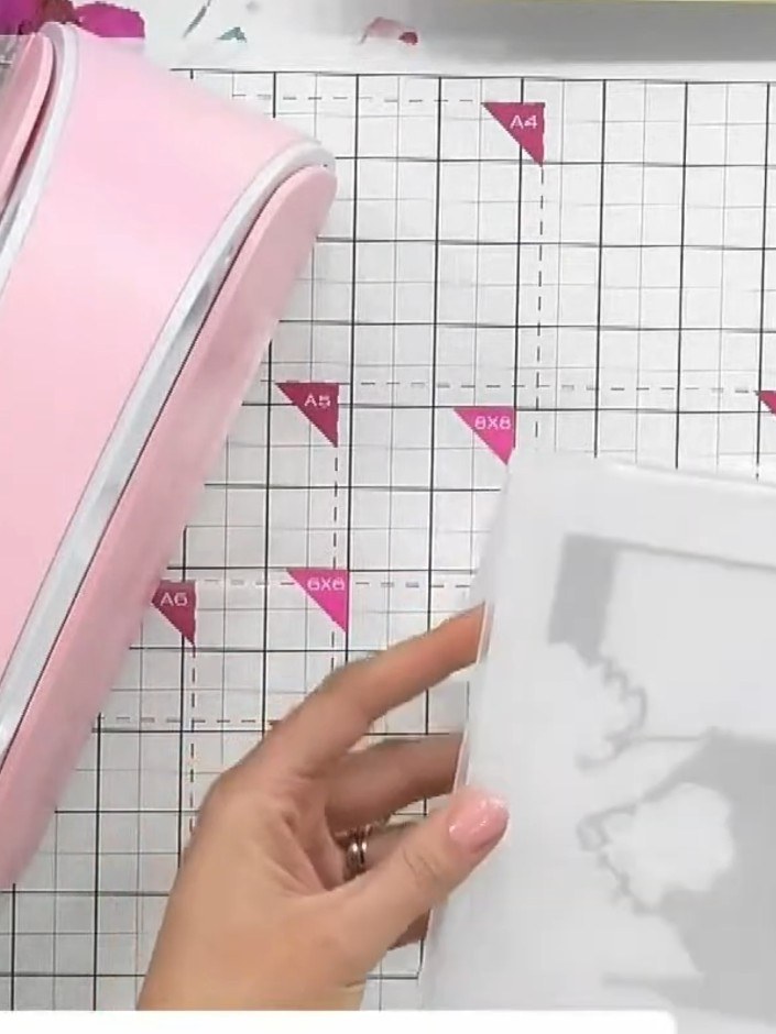Step 2: Run the cardstock and embossing folder through your die-cutting machine using the manufacturer's settings for 