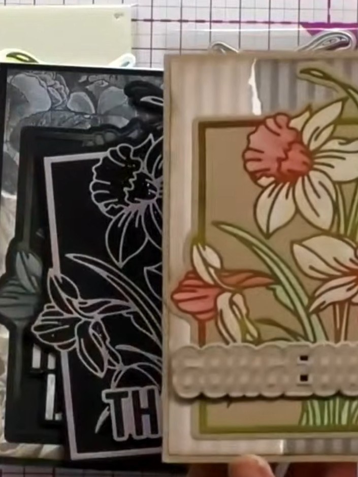Step 2: Use the first stencil to apply the base colour to your daffodil image. Progress through each numbered stencil 