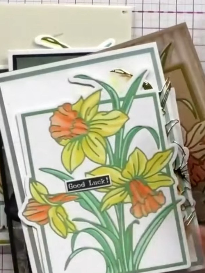 Step 4: Use the exterior die from the Daffodil Stencil & Die set to cut the outer shape of your card. This creates a s