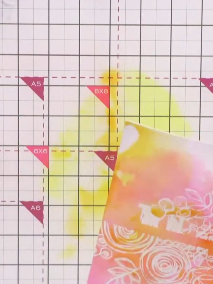Step 8: Apply yellow watercolour ink to the top corner of the card using a damp brush to balance the colour compositio