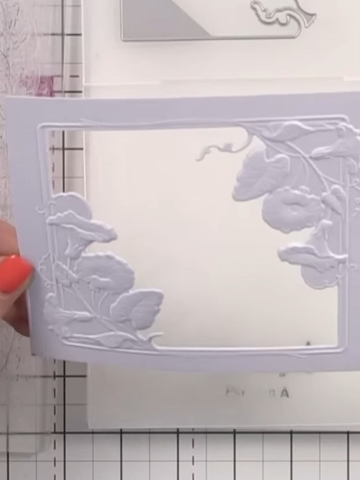 Tarjeta con carpeta de embossing 3D Shaker – Positivity Square - the finished project