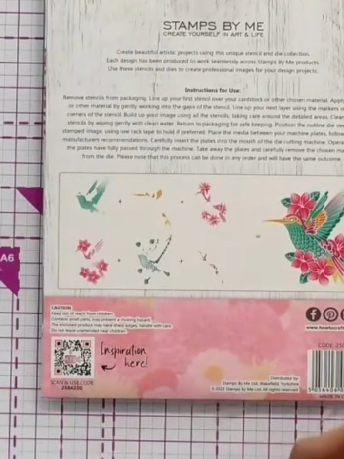 Step 6: For a flat card design, use only the stencils from the Stamps By Me set without cutting. The stencils can crea