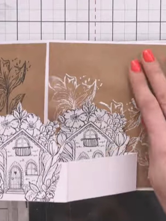 Step 15: Add a craft card panel to the right side of your card to cover any bare white areas and create a finished, pol