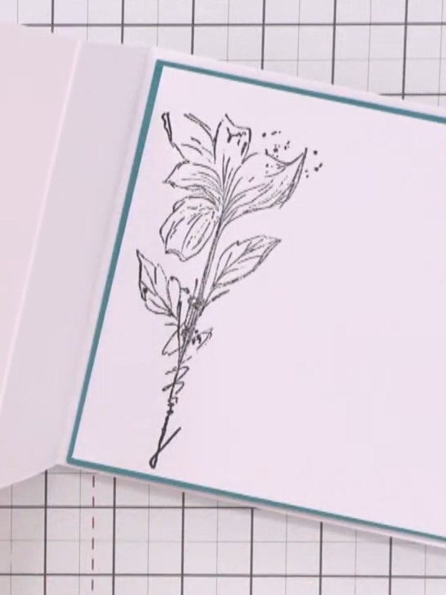 Step 6: Score a 6 by 5 inch white panel to create a Z-fold interactive flap with a hinge at the top. Position the pane