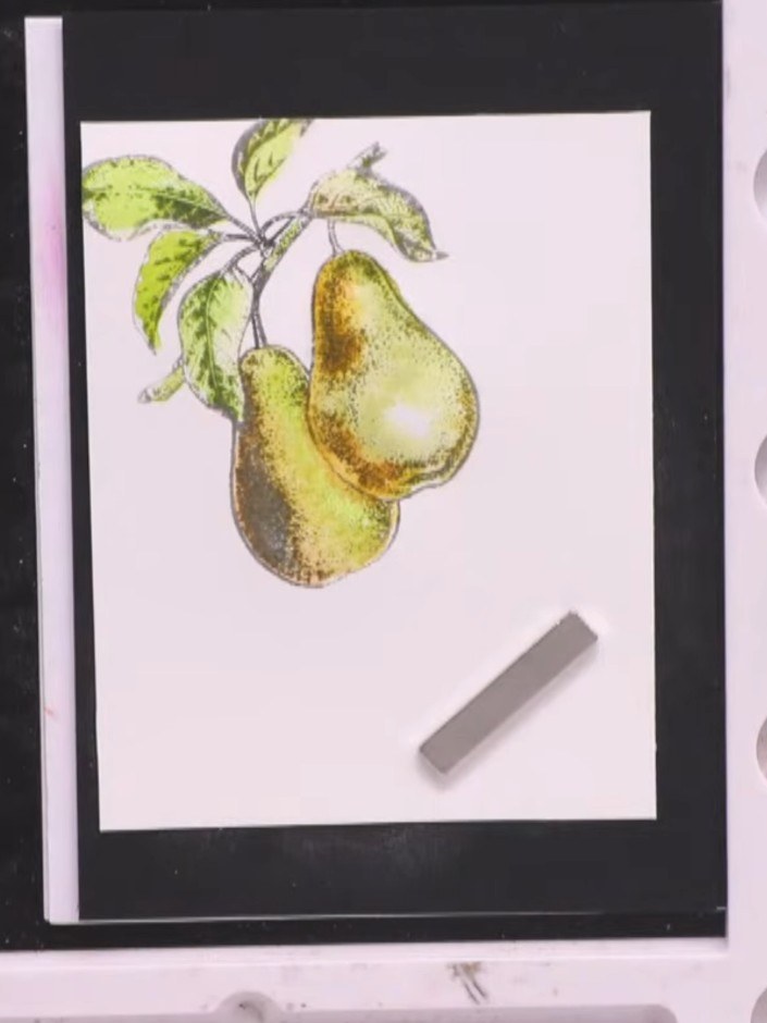 Step 7: Mix blue watercolour with water to create a grey shadow colour. Using a wet brush, apply the grey mixture arou