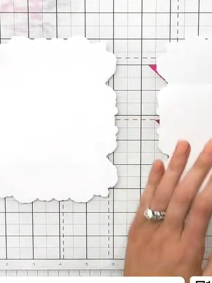 Step 4: Gently fold the card along the score lines to create the three-dimensional shaped effect. Take care to fold cl
