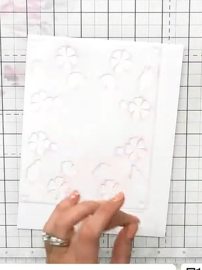 Step 7: Apply the third stencil layer using yellow ink, then apply the fourth layer using orange ink. Build up the dim