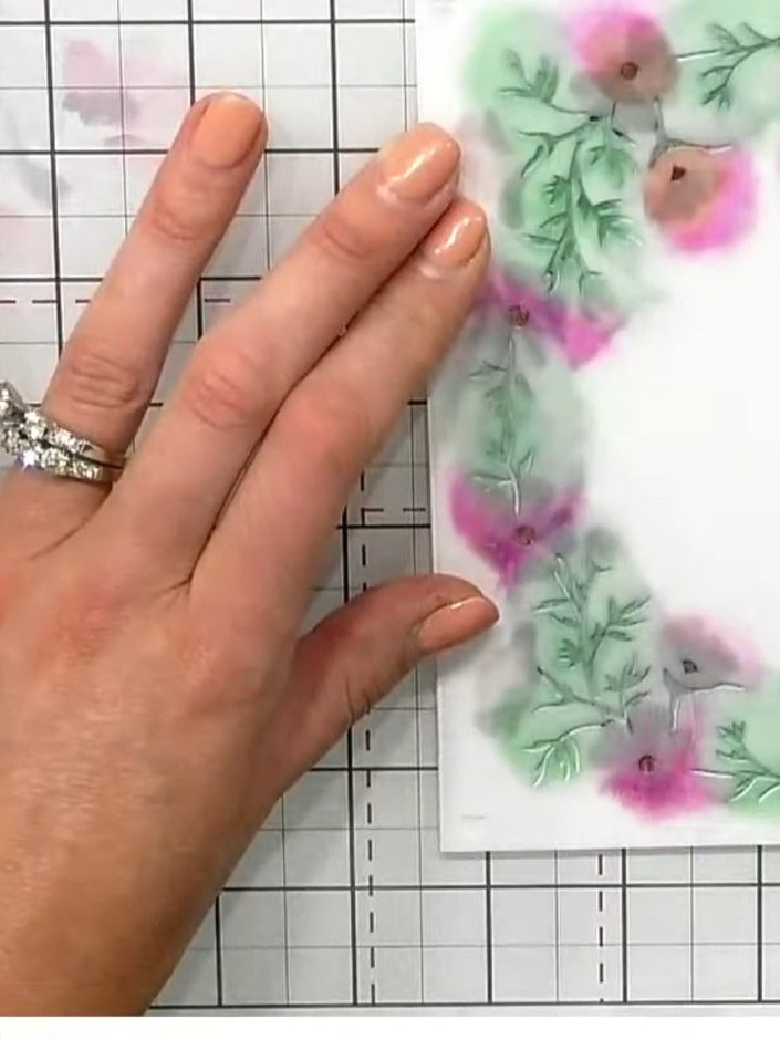 Step 8: Si quieres, estampa una frase en el centro del marco. This completes your flat Francesca frame card with 