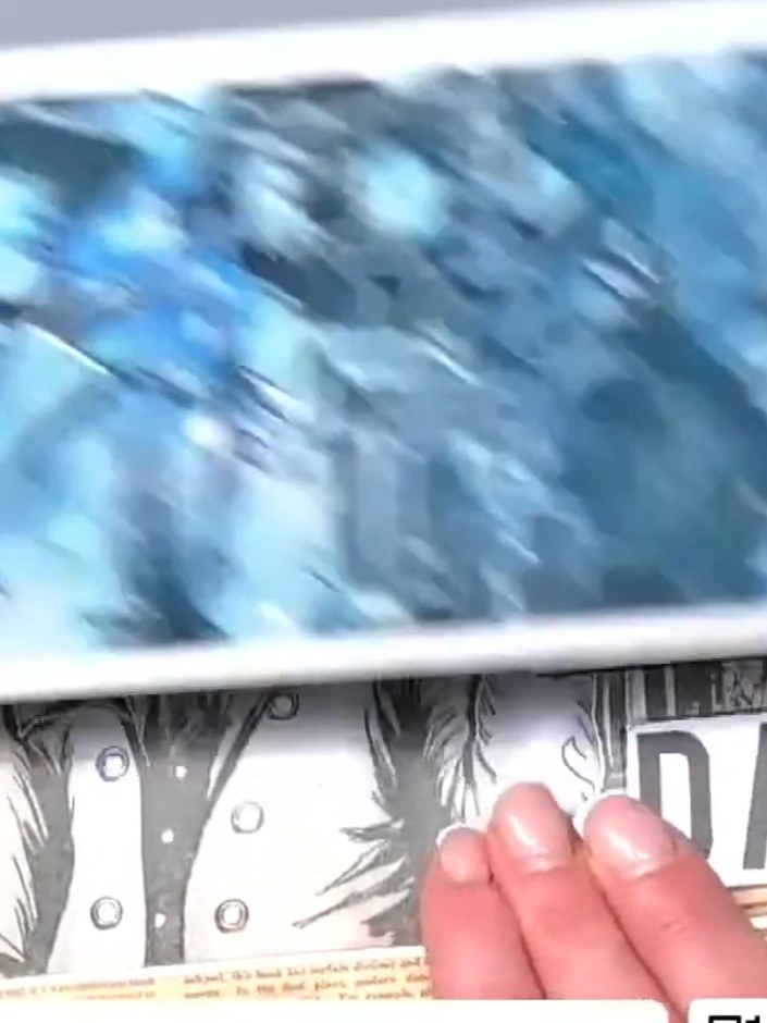 Step 4: Optional: paint over the stamped design with watercolours or acrylics to add colour and create an artistic, la