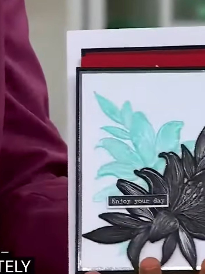 Tarjeta con fondo en embossing 3D - the finished project