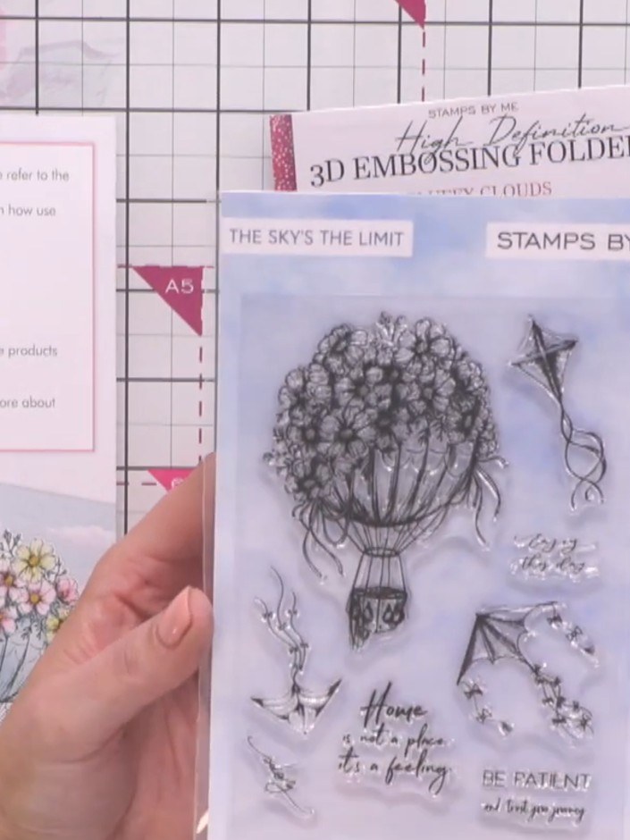 Step 2: Use the coordinating outline dies to cut around the stamped balloon and ribbon elements. This will give you cl