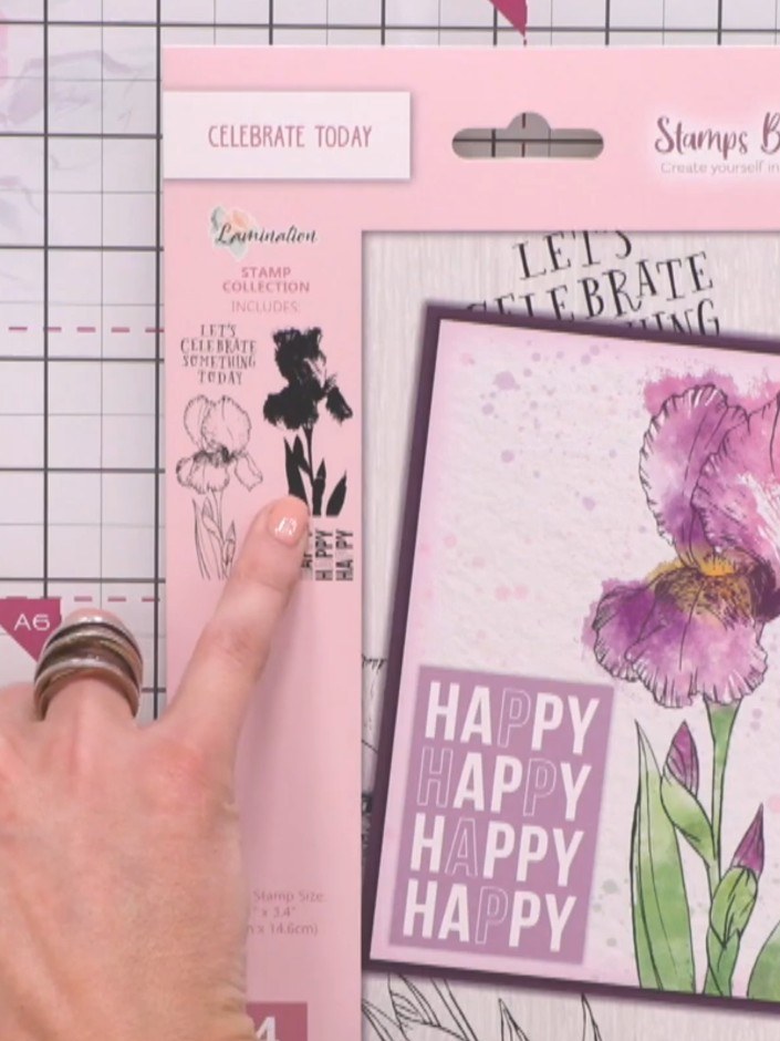 Step 2: Add colour to the solid stamped iris area using your chosen medium such as spray water or watercolour. Apply t