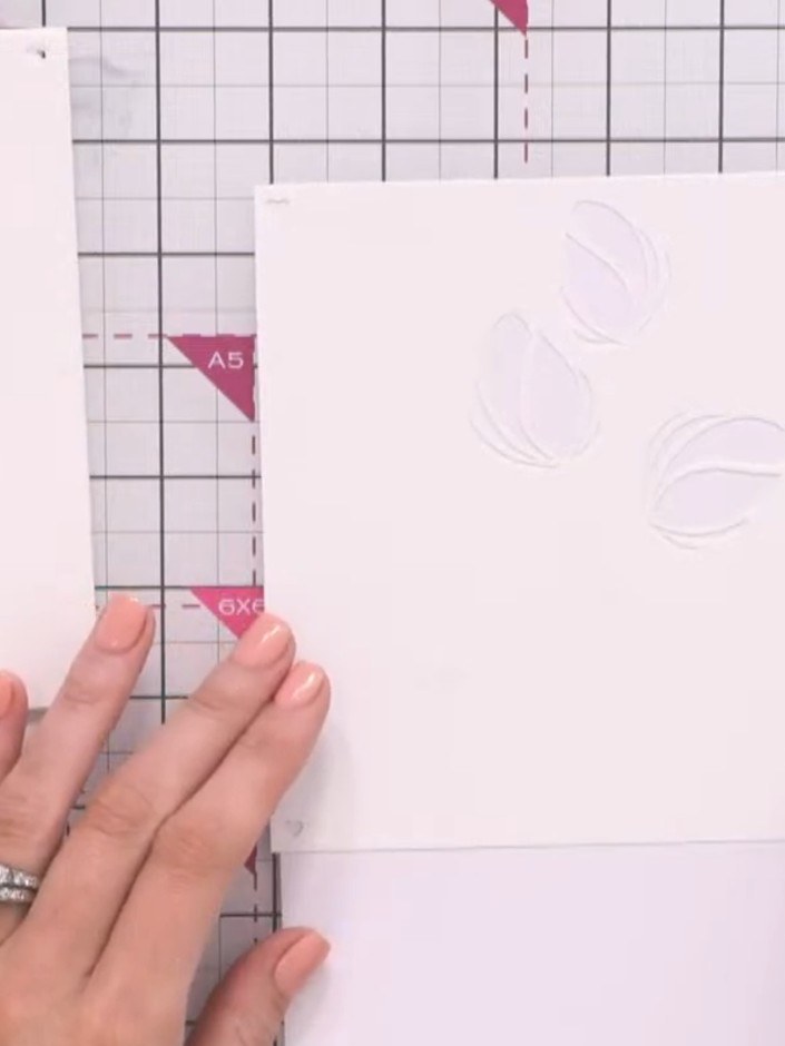 Step 3: Ink through the four heart registration marks on the stencil using your chosen ink colour to create alignment 