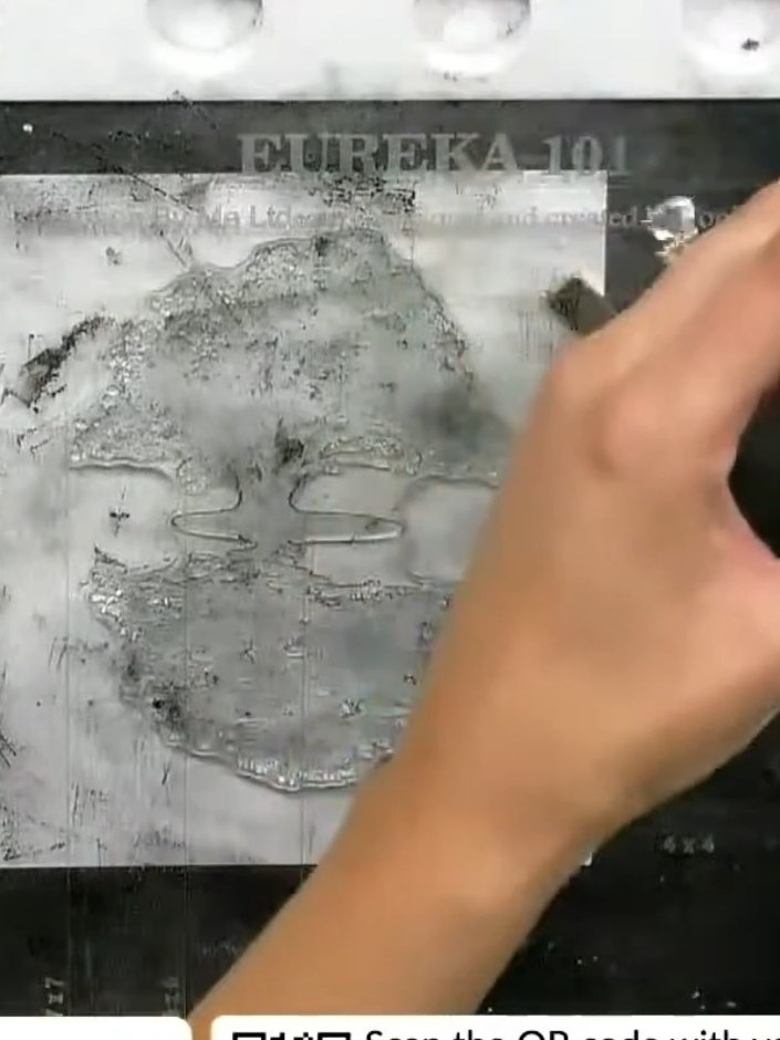 Step 1: Apply sticky ink from the embossing pad over the stamped image on your white card. Use an anti-static bag to p