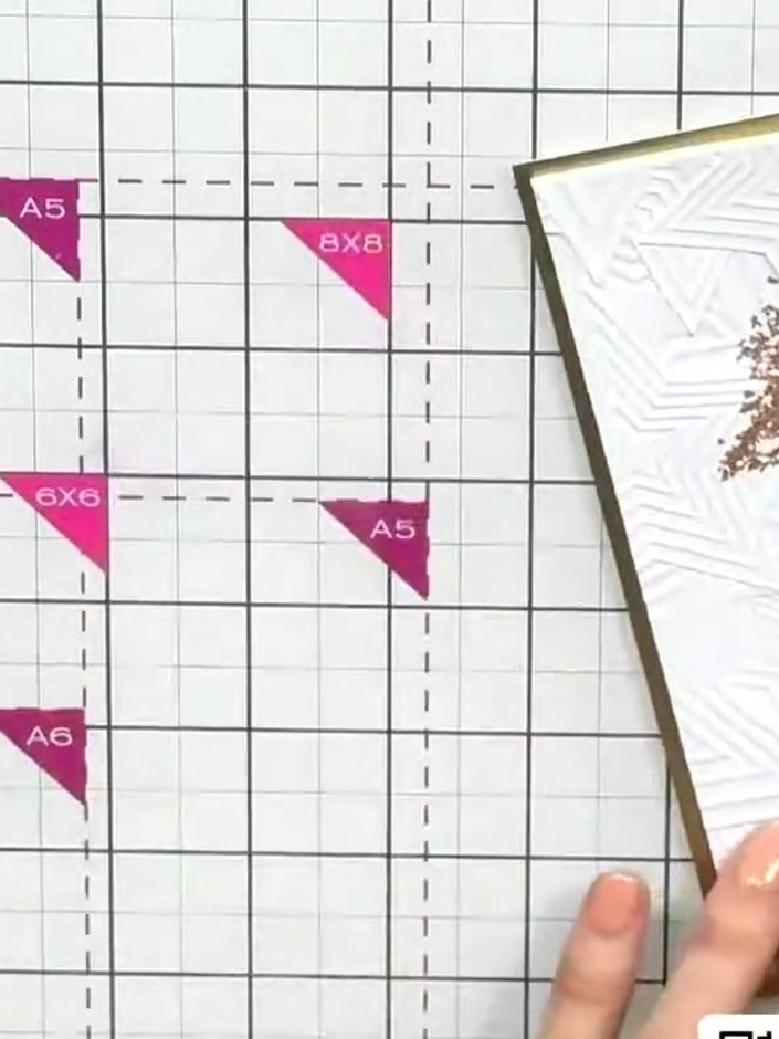 Step 1: Stamp your reflection tree design onto white embossed card using white pigment ink. Position the stamp careful