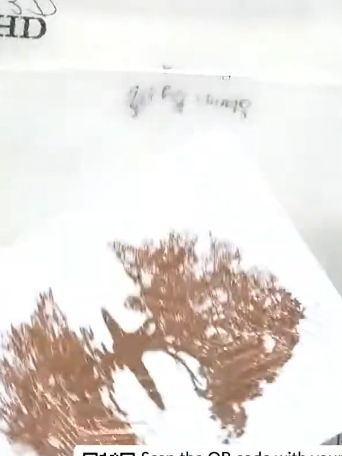 Step 2: Apply white embossing powder over the stamped image. Heat set the embossing powder using a heat tool to create