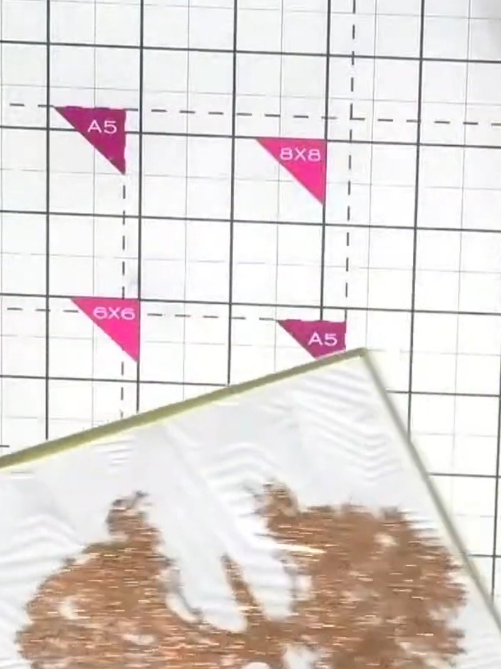 Step 4: Run the card through an HD 3D embossing folder to create a decorative frame around the tree design. This will 