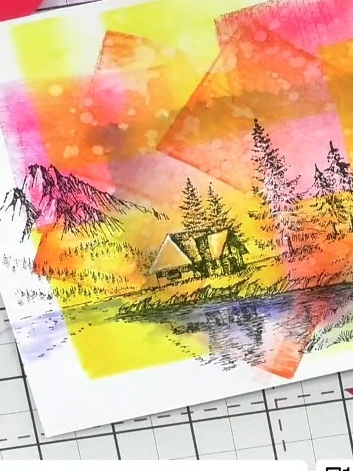 Step 5: Add any additional details to your card such as gel pen highlights or sparkle accents if desired. This complet