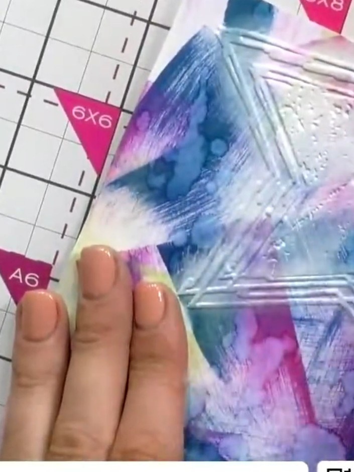 Step 7: Using white ink, add accents to the cabin and foreground to suggest light reflecting on surfaces and water rip