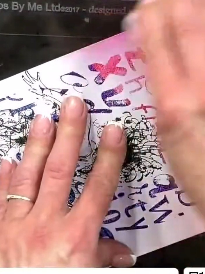 Step 8: Mount your stamped and coloured piece onto your card base. Add any final embellishments such as die-cut sentim