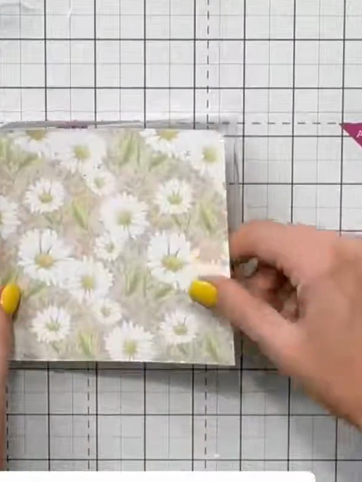 Step 5: Place the decorated card stock face down on your work surface. Fill the acetate window area with your chosen i