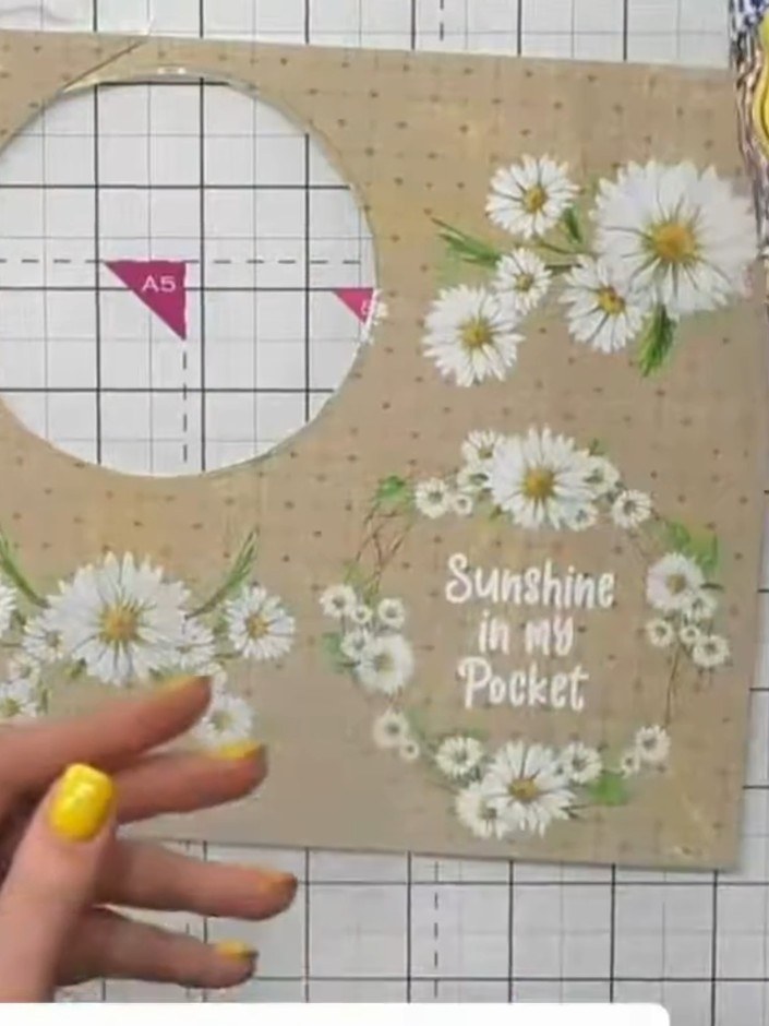 Step 3: Roughly cut around the circle window with scissors to remove the excess card, leaving the circular opening cle