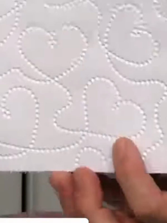 Step 3: Remove the card from the embossing folder and admire the raised beaded heart detail on the front. The embossed