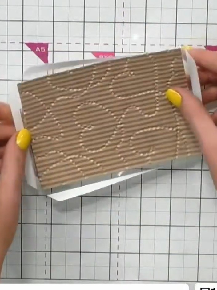 Step 4: Cut a piece of white cardstock slightly smaller than the shaker window dimensions. This will fit inside the wi