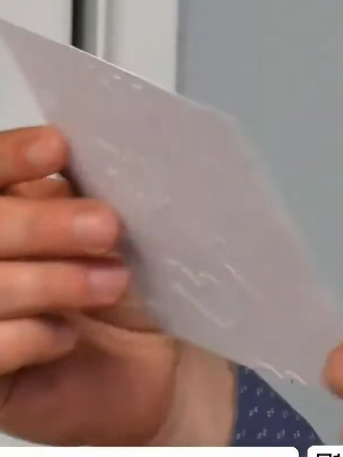 Step 5: Remove the embossed cardstock from the embossing folder and admire the subtle white-on-white textured pattern 