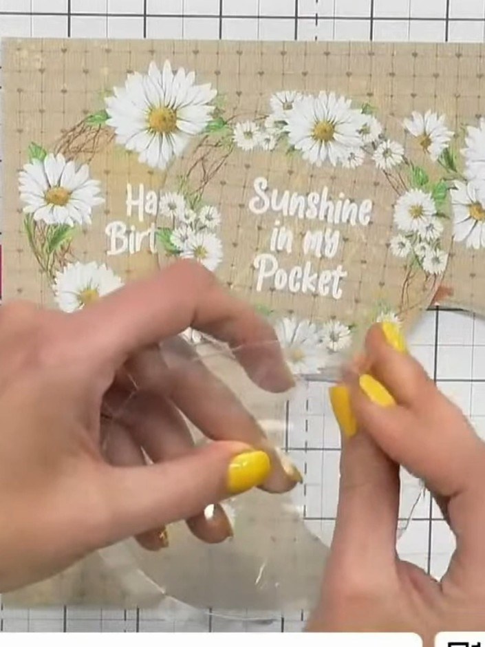 Step 3: Using a pencil, draw around the 4-inch circle die or template onto the card front to mark where the aperture w