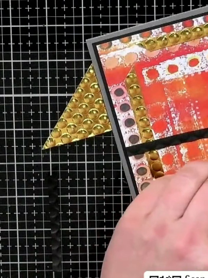 Step 6: Position a sentiment or embellishment in an open area of the card to complete the design. Choose a spot that b