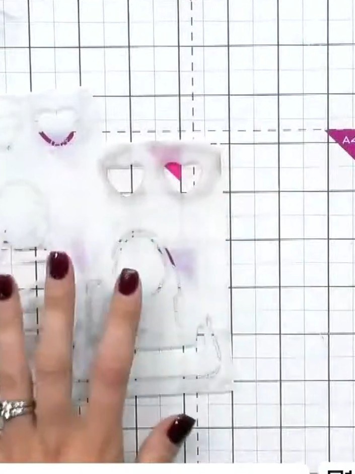 Step 2: Apply your first ink colour through stencil one using a sponge or blending tool, building up the base colour o