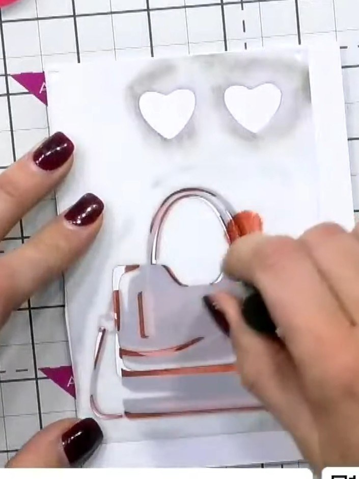 Step 4: Apply the third stencil layer using a darker shade of ink. Press firmly with the dauber to create strong shado