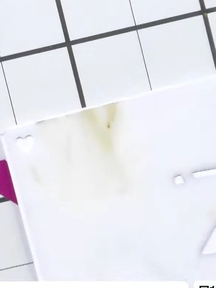 Step 1: Position stencil number one on your white card stock. Using a sponge applicator, apply your first ink colour t