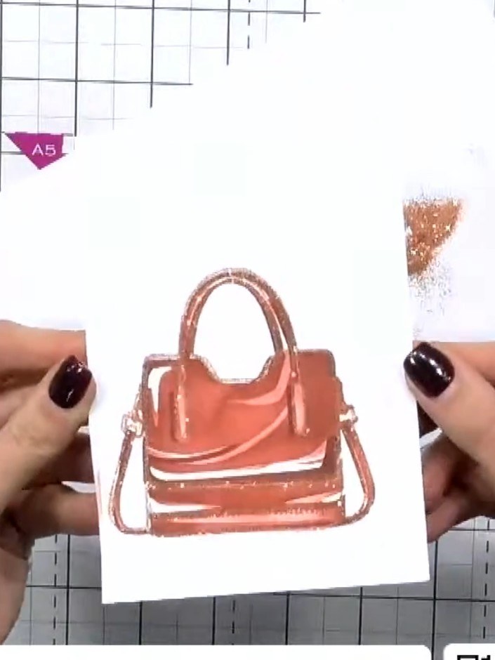Tarjeta de lápiz labial por capas con esténcil, difuminado y embossing - the finished project