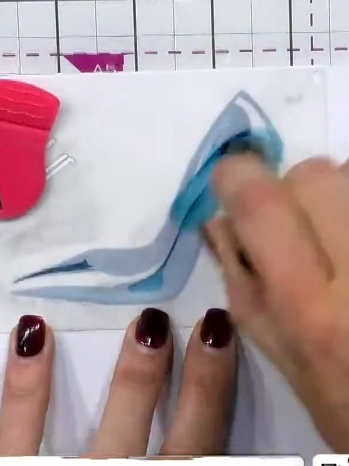 Step 5: If the colour is not dark enough, return to the first stencil and add more colour to build depth. Layer the co