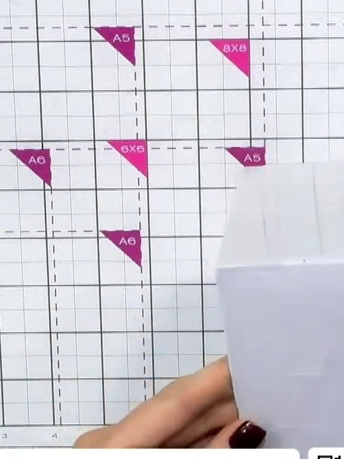 Step 1: Cut a piece of white or pale pink cardstock to your desired card size. The example shown uses an A5 landscape 
