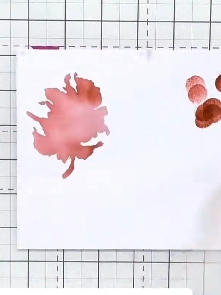 Step 3: Position stencil two using the numbered guide markers on your glass mat. Apply a slightly darker shade of pink