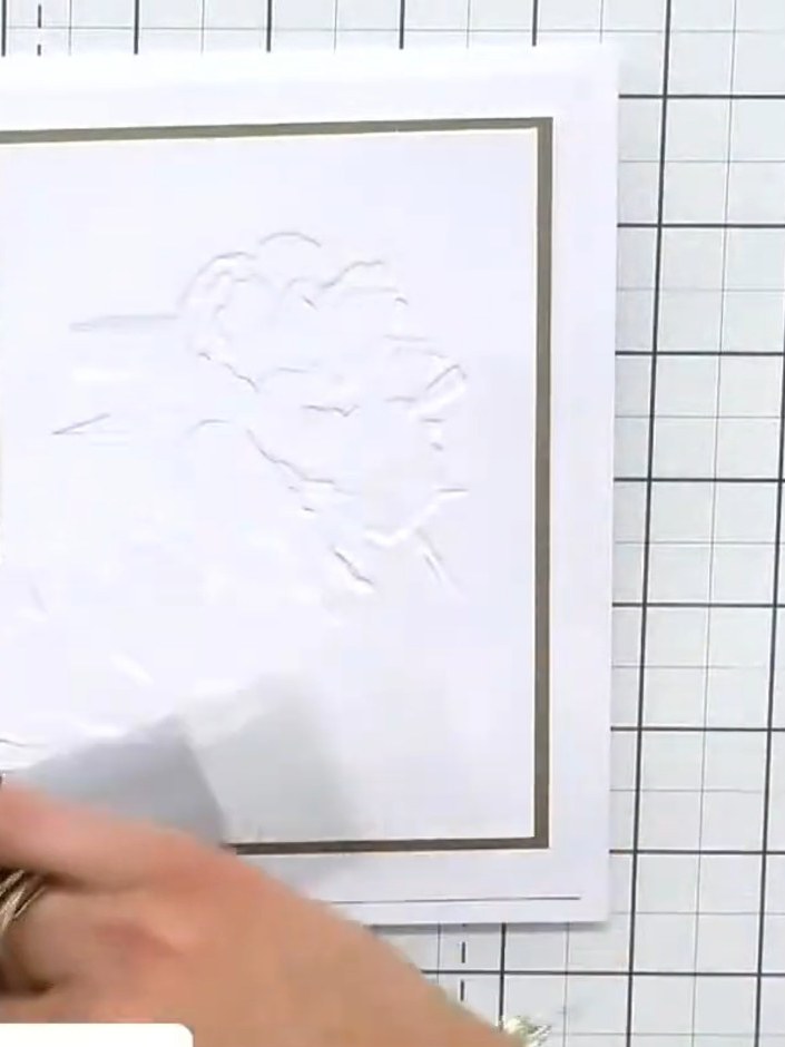 Step 2: Run the embossed cardstock panel through your die-cutting machine using the deboss side of the die to create t