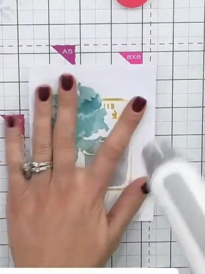 Step 6: Use a heat tool to dry the cardstock completely. Once dry, gently rub an anti-static bag over the surface to p