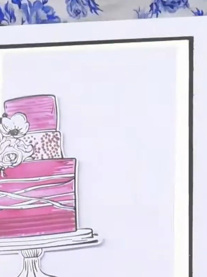 Step 4: Add a sentiment to the side of the card to complete your design. Position it neatly alongside the embossed cak