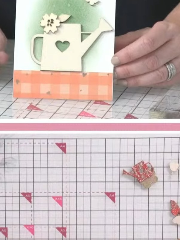 Tarjeta con textura, paraguas y adornos - the finished project