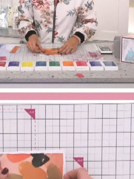 Step 3: Apply colour to your stamped image using ink pads. Dab the ink pad directly onto the stamped design, blending 