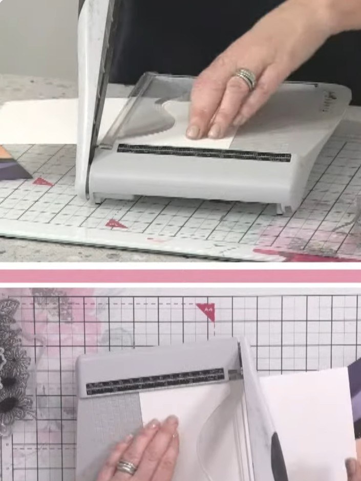 Step 2: Score and fold your patterned papers to create landscape elements. Use a bone folder to create crisp folds tha