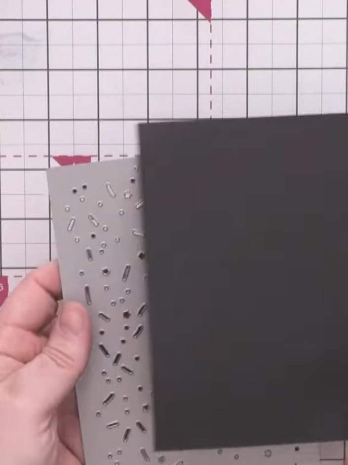 Step 2: Position the Sweet Sprinkles die on the black card, ensuring it is within the die area of your cutting machine