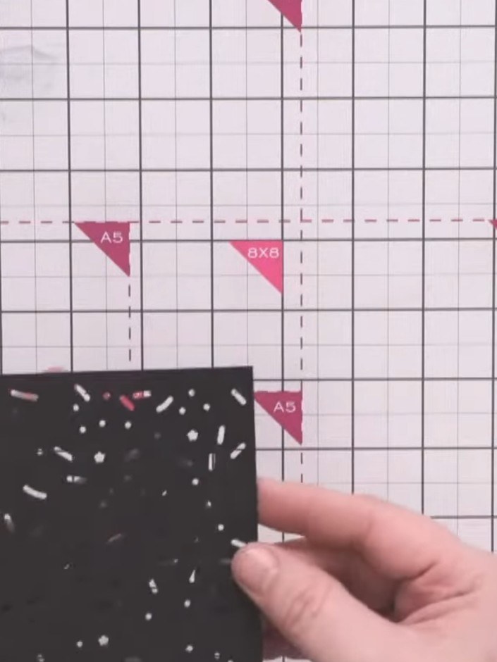 Step 3: Run the black card and the Sweet Sprinkles die through your die-cutting machine using the appropriate cutting 