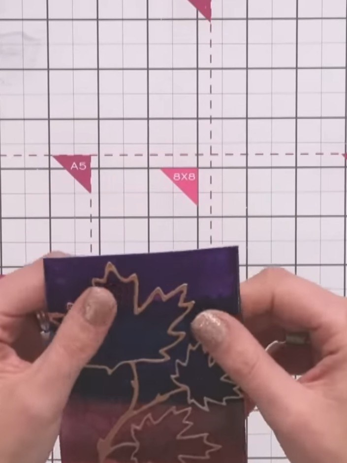 Step 12: Heat-set the second coat of embossing powder using your heat tool, working evenly across the surface until it 